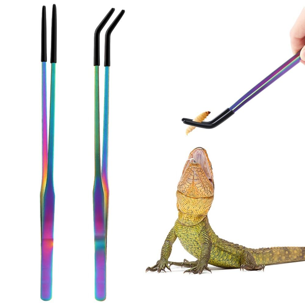 Feeding Tong Stainless - 2PCS Penjepit Pakan Reptil dari Baja