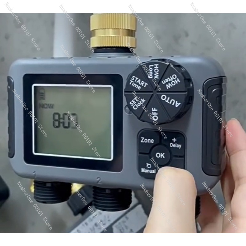Timer Dual Outlet - Timer Irigasi Taman Otomatis Layar Besar