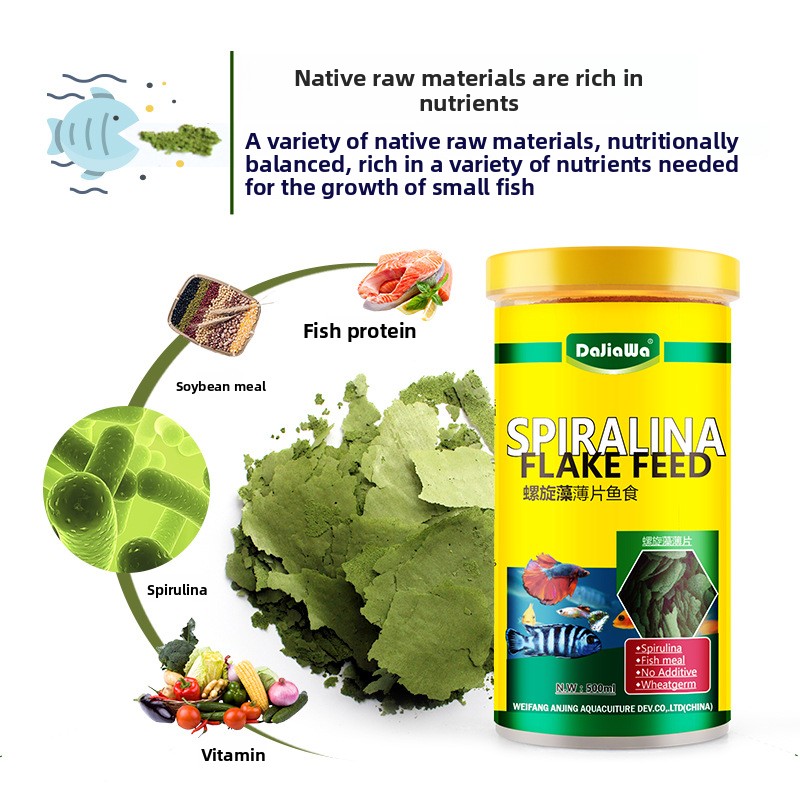 Makanan Ikan DaJiaWa Spirulina - Tetra Food Betta Flakes ulasan dan harga